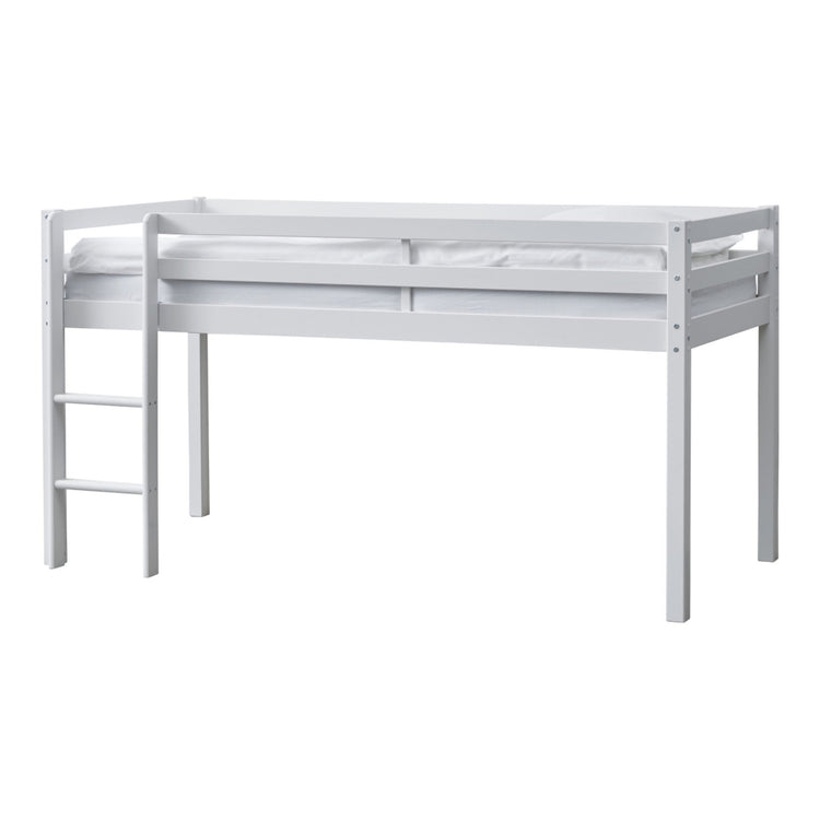 Midsleeper Actim F.Wht.  200x90 Bedside+Rail 20mm 55mm Leg