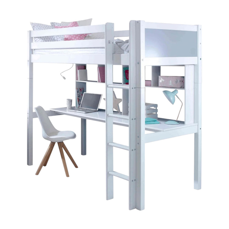 Grey panel highsleeper. Workstation