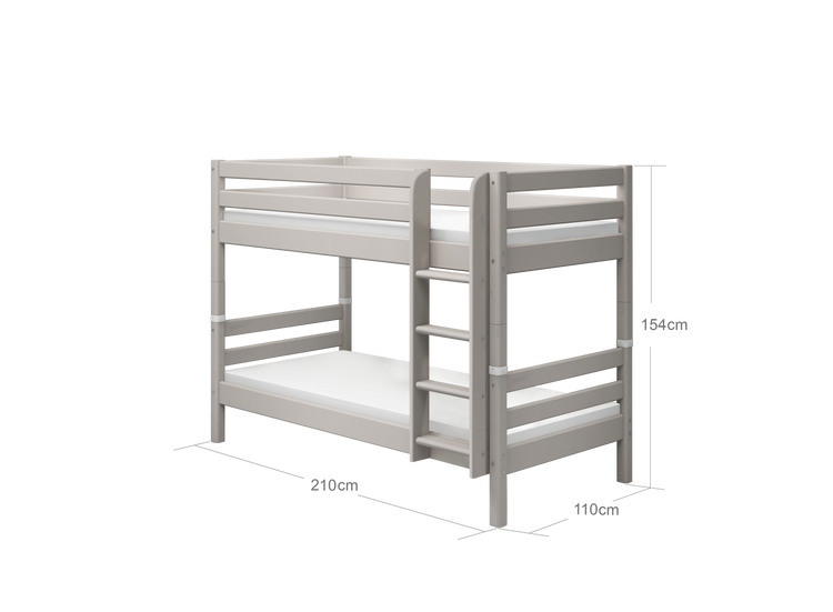Bunk bed Straight Ladder Grey W. 200x90                Line