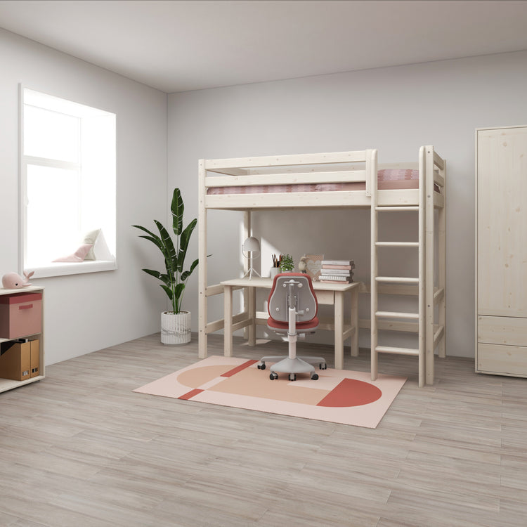 Highsleeper Straight ladder 200x90 White                Line
