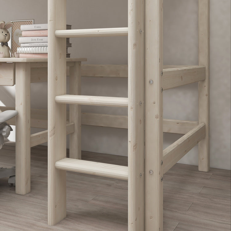 Highsleeper Straight ladder 200x90 White                Line