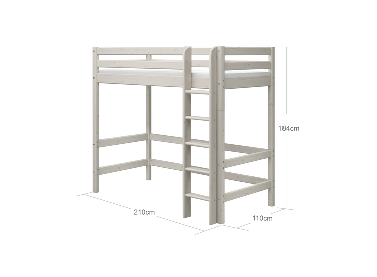 Highsleeper Straight ladder 200x90 White                Line