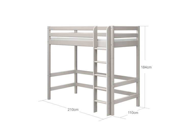 Highsleeper Straight ladder 200x90 Grey W.              Line
