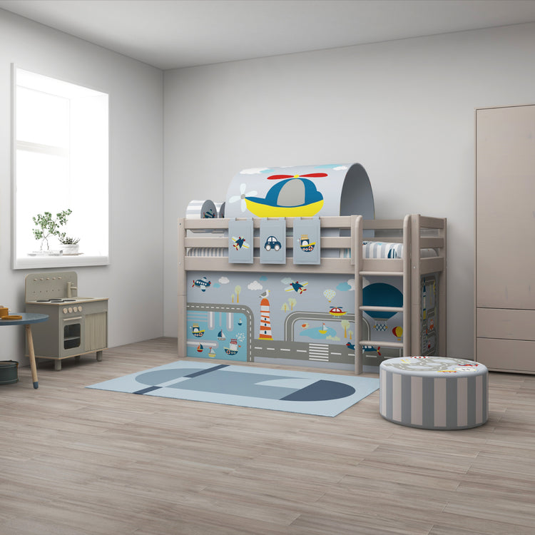 Midsleeper with Str. ladder Grey W. 200x90             Line