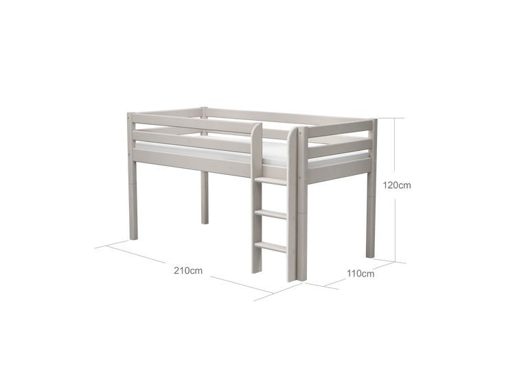 Midsleeper with Str. ladder Grey W. 200x90             Line