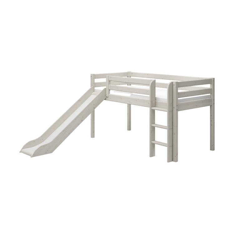 Midsleeper + slide Str.Ladder White 200x90              Line