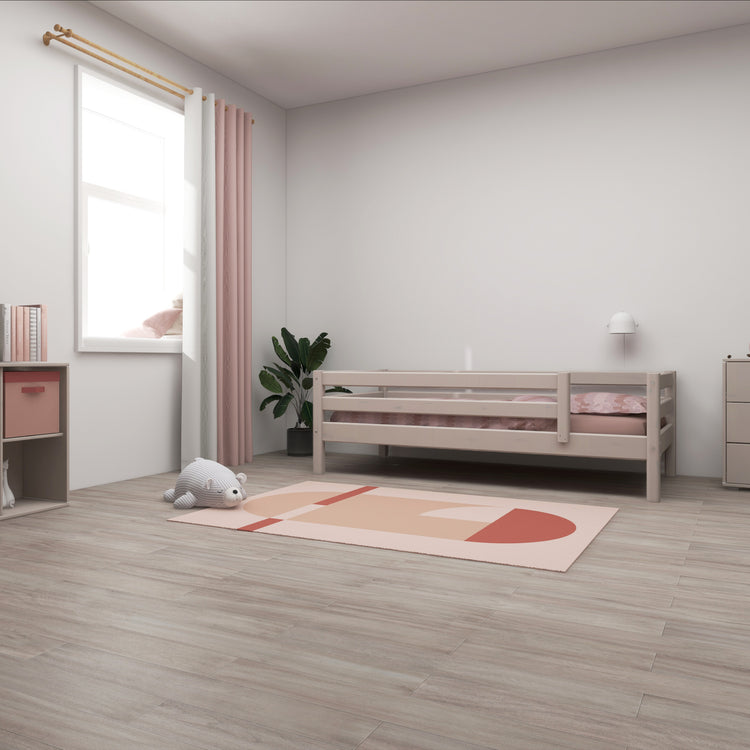 Single bed 3/4 front-back rails Grey W. 200x90          Line
