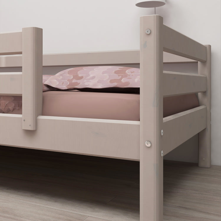 Single bed 3/4 front-back rails Grey W. 200x90          Line