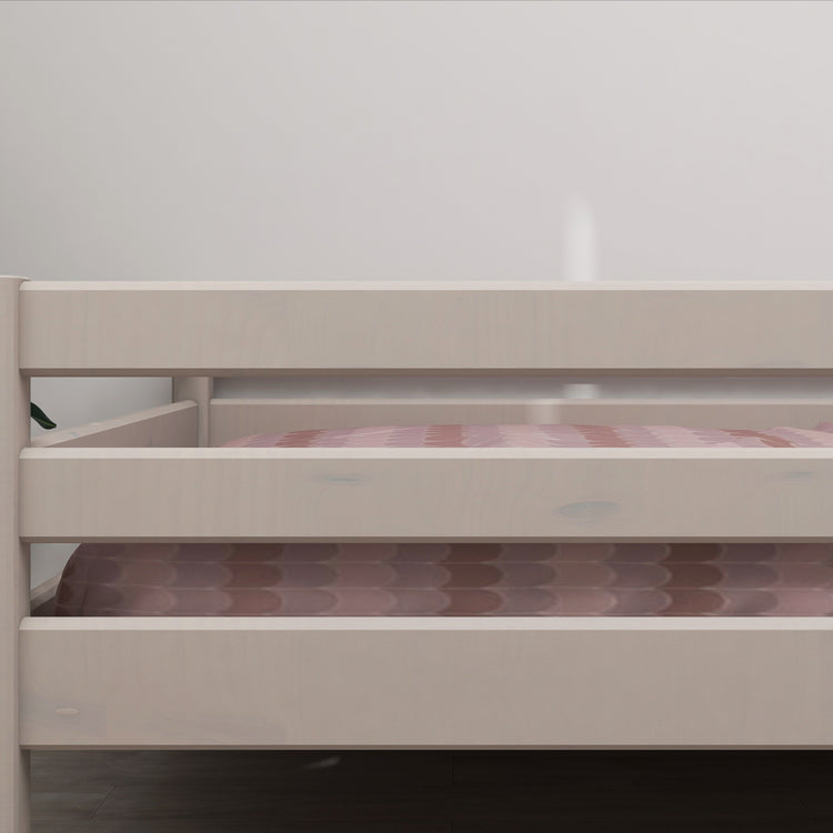 Single bed 3/4 front-back rails Grey W. 200x90          Line