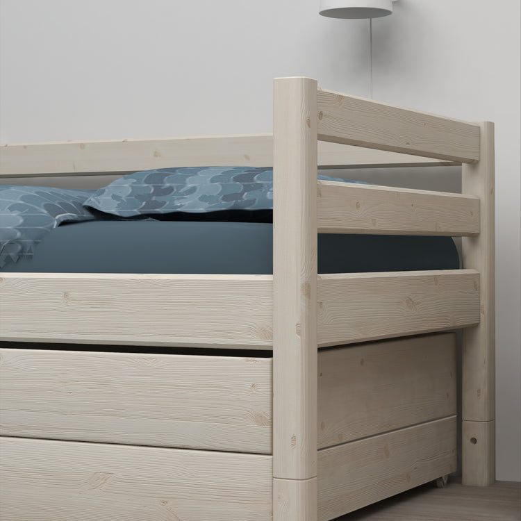 Daybed w. trundle 2 drws. 200x90 White                  Line
