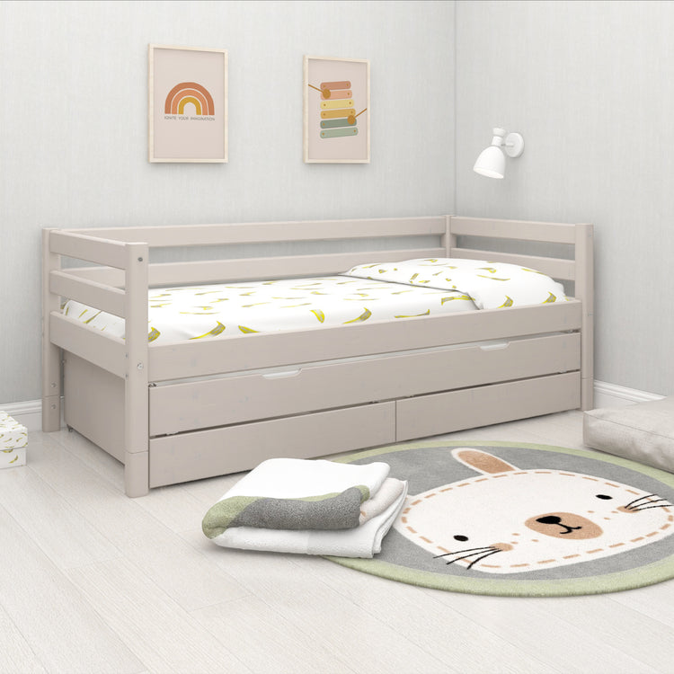 Daybed w. trundle 2 drws. 200x90 Grey W.              Line