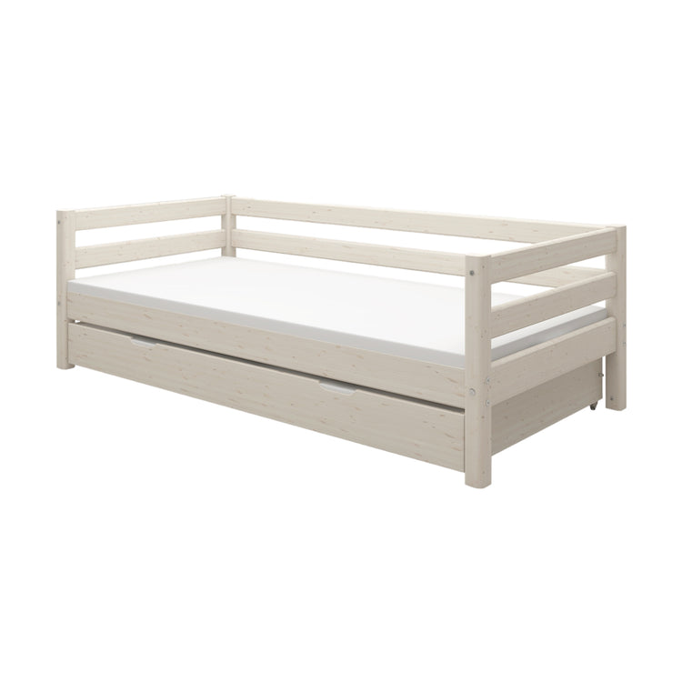 Single bed Slats Rails Guest bed White 200x90          Line