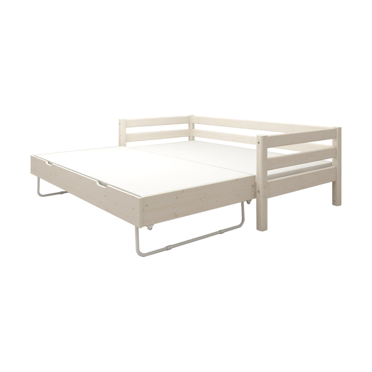 Single bed Slats Rails Guest bed White 200x90          Line