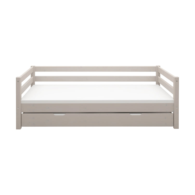 Single bed Slats Rails Guest bed Grey W. 200x90         Line