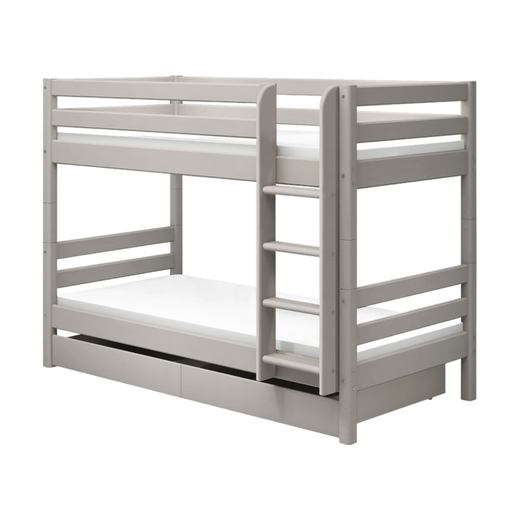 Bunk bed Str. Ladder + Drws. Grey W. 200x90             Line