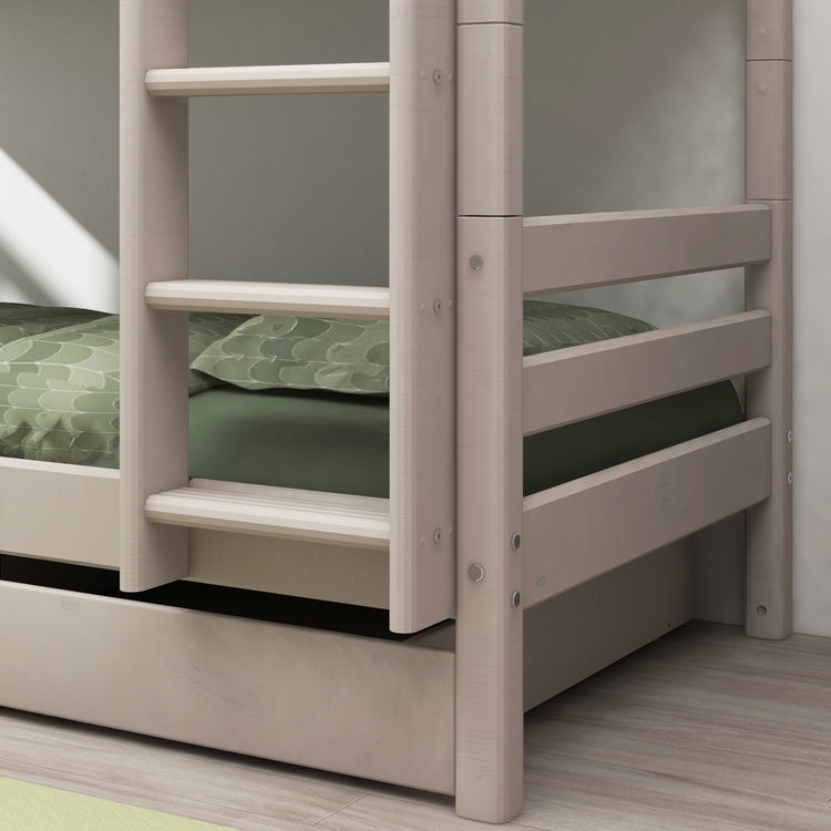 Bunk bed Str. Ladder + Drws. Grey W. 200x90             Line