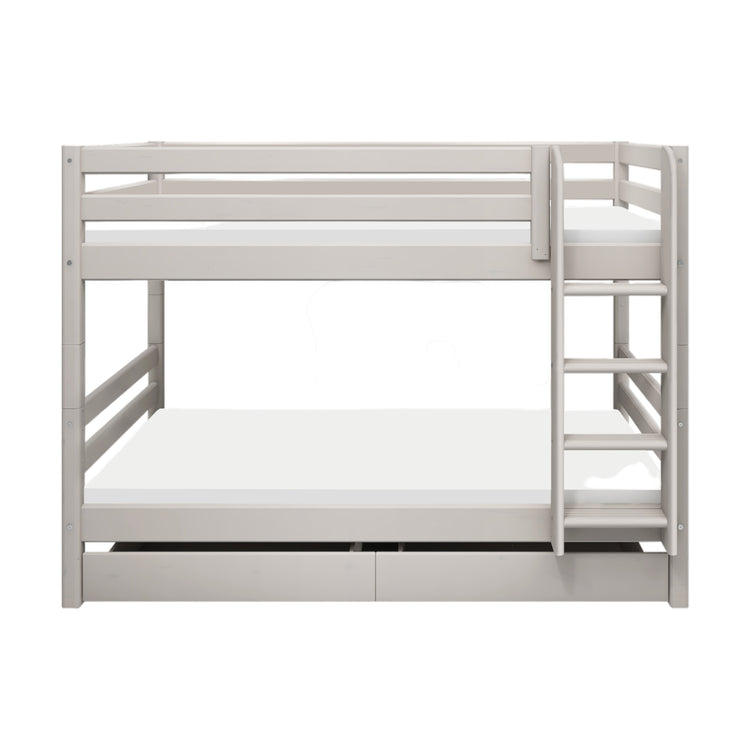 Bunk bed Str. Ladder + Drws. Grey W. 200x90             Line