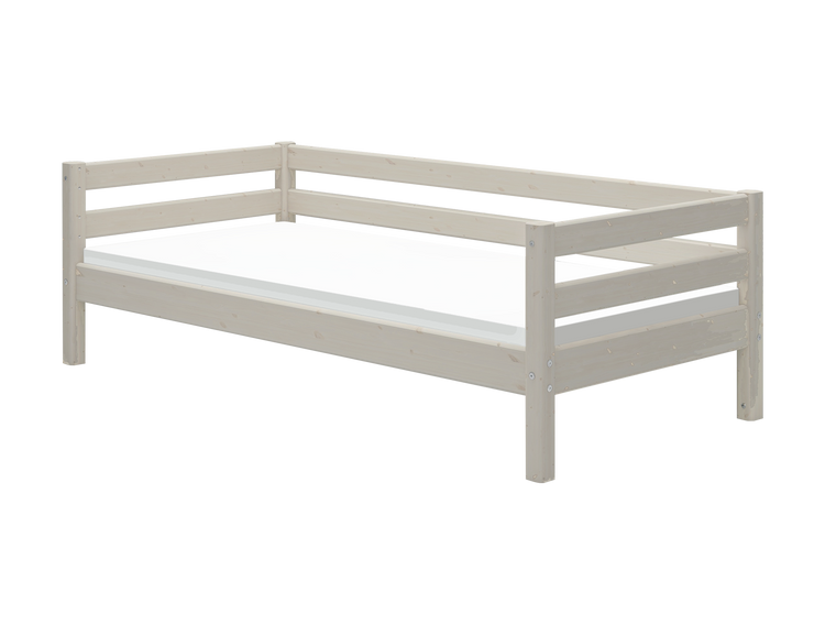 Single bed + safety rails back 200x90 Grey W.