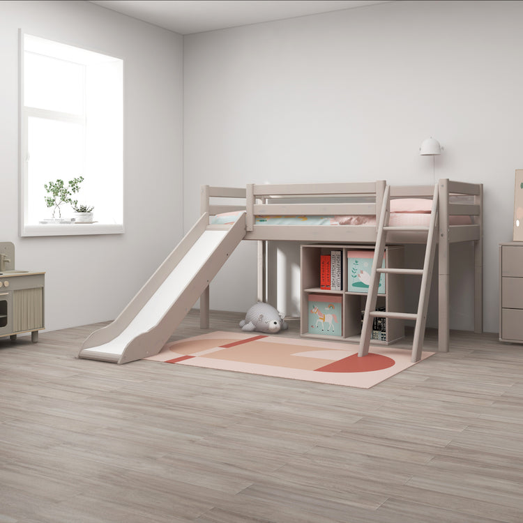 Midsleeper + slide Str.Ladder Grey W. 200x90            Line