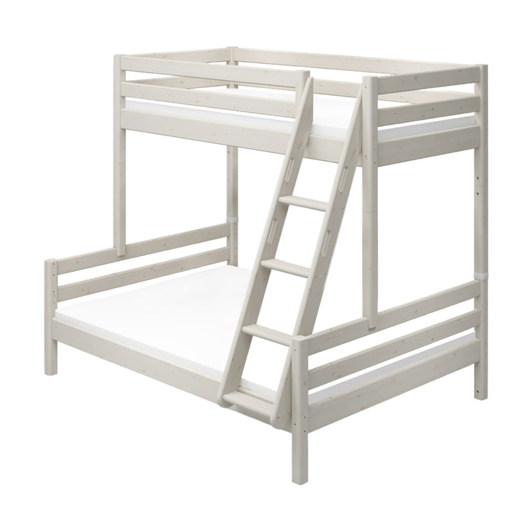 Bunkbed 3 pers White 200x140/90cm SL.ladder Handle grip Line