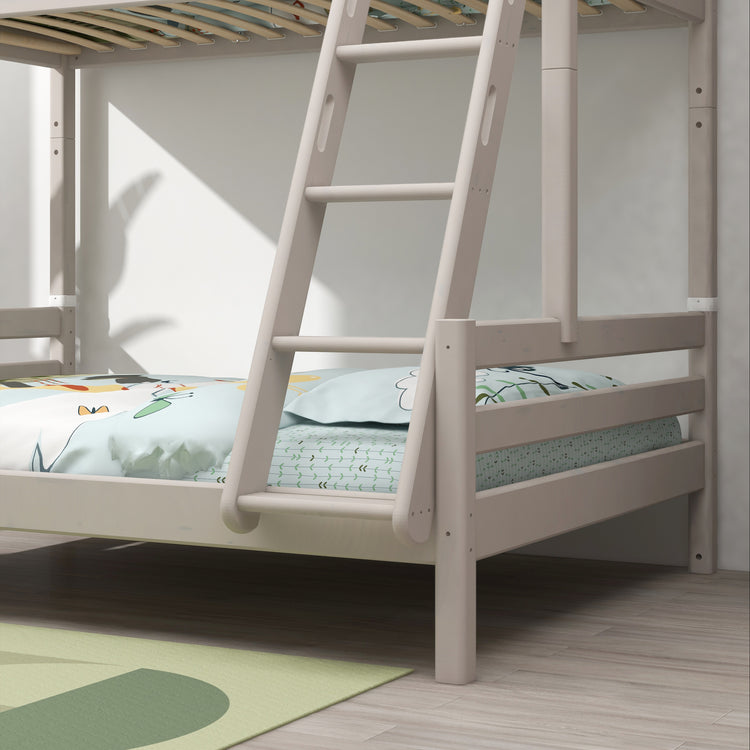 Bunkbed 3 pers Grey W. 200x140/90cm SL.ladder Handle grip L.