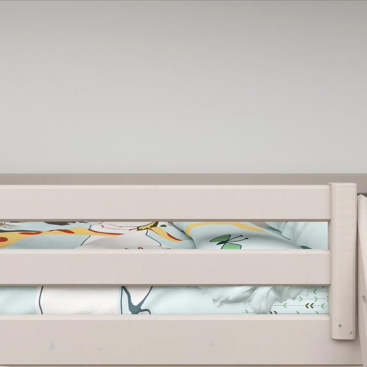 Bunkbed 3 pers Grey W. 200x140/90cm SL.ladder Handle grip L.