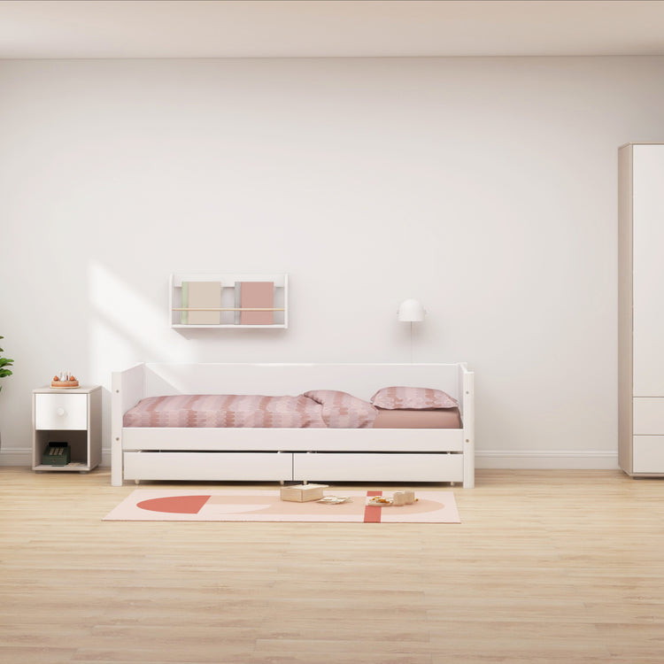 Daybed w/2 drawers F.Wht. 200x90