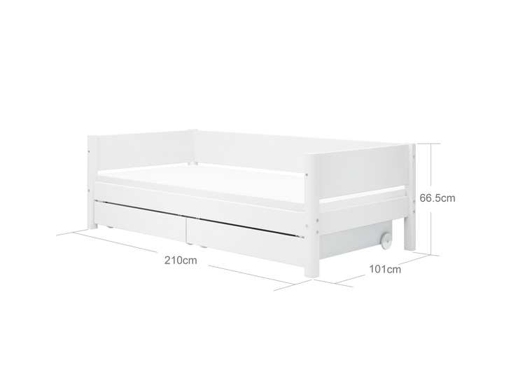 Daybed w/2 drawers F.Wht. 200x90