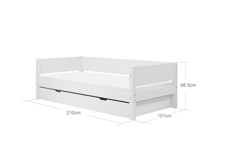 Daybed w/guest bed F.Wht. 200x90