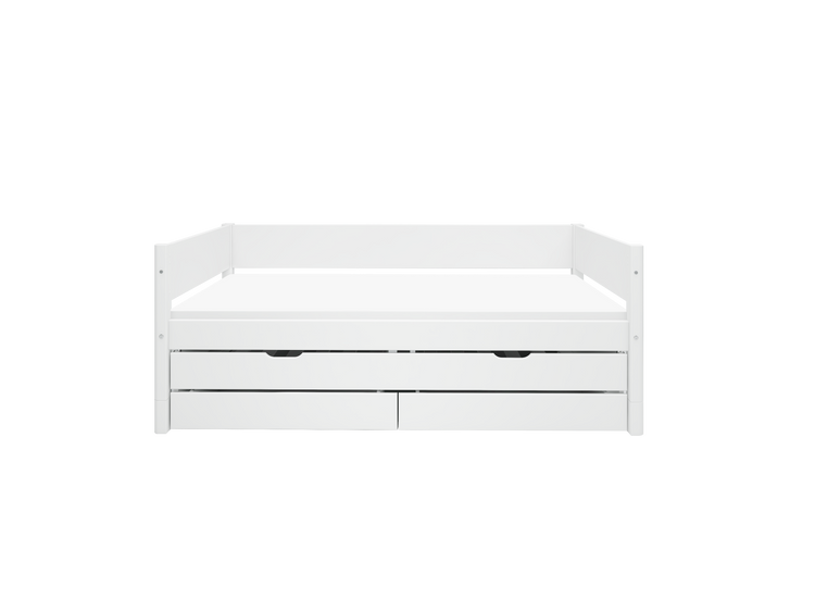 Daybed w/trundle bed incl. 2 drw.  F.Wht. 200x90