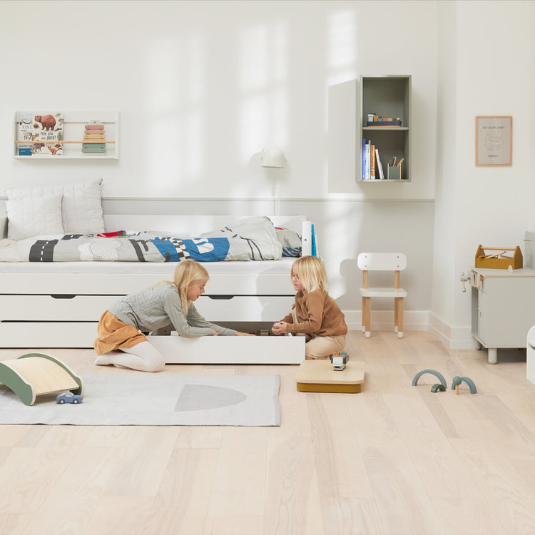 Daybed w/trundle bed incl. 2 drw.  F.Wht. 200x90