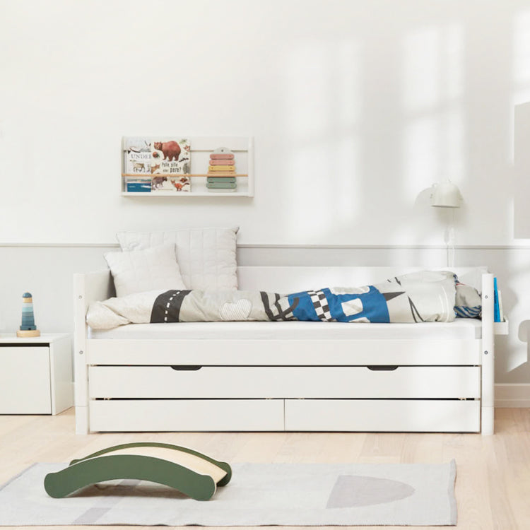 Daybed w/trundle bed incl. 2 drw.  F.Wht. 200x90