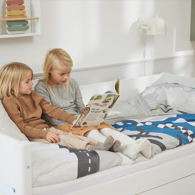 Daybed w/trundle bed incl. 2 drw.  F.Wht. 200x90