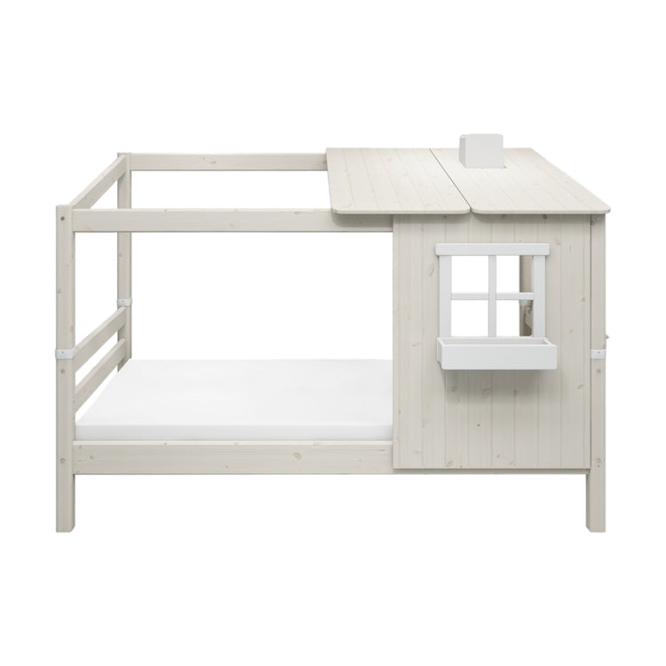 Single bed with 1/2 tree house White/F.Wht. 200x90cm