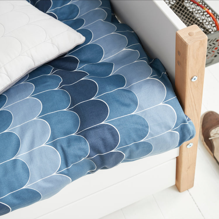 Daybed w/2 drawers F.Wht. 200x90 Legs Oak Lacq.