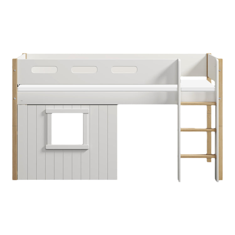 Mid sleeper NOR 200x90 Str. ladder & Tree hut White window