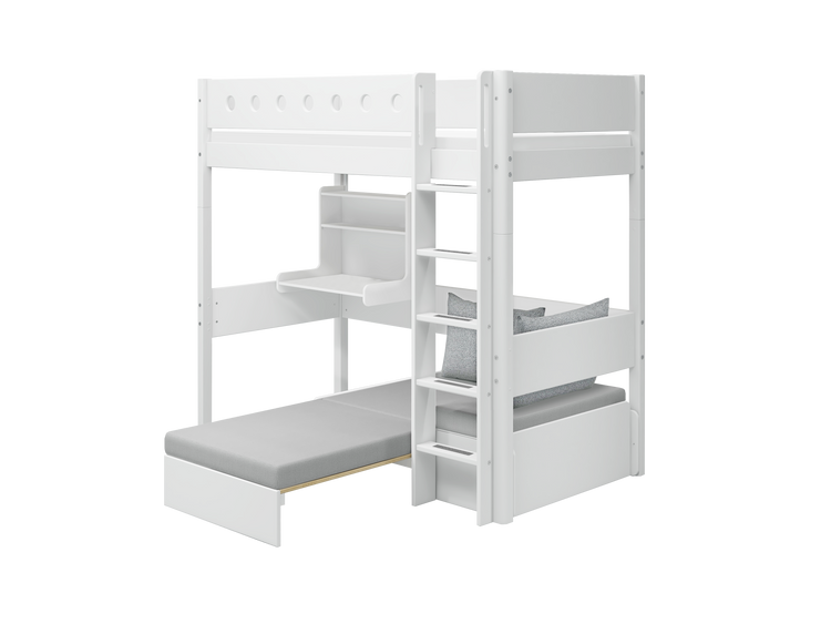 Highslp. Str. Ladder Legs F.Wht 200x90 Casa+Desk Rail F.Wht.