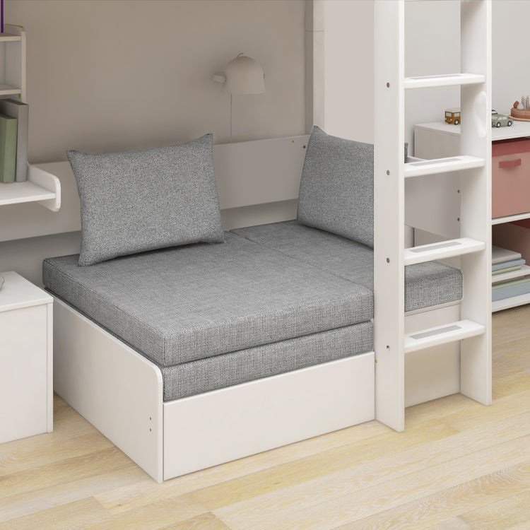 Highslp. Str. Ladder Legs F.Wht 200x90 Casa+Desk Rail F.Wht.