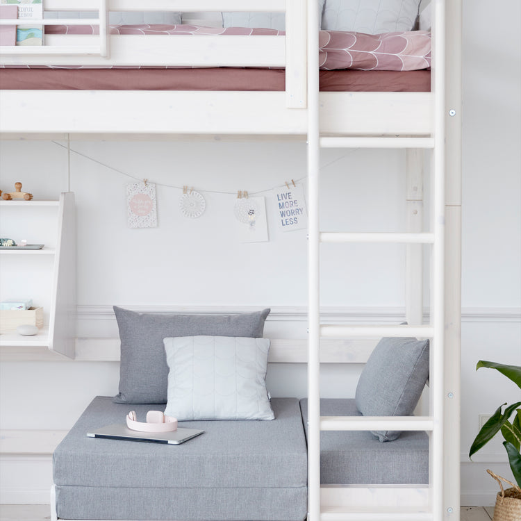 Highslp. Straight Ladder White 200x90 Casa+Desk         Line