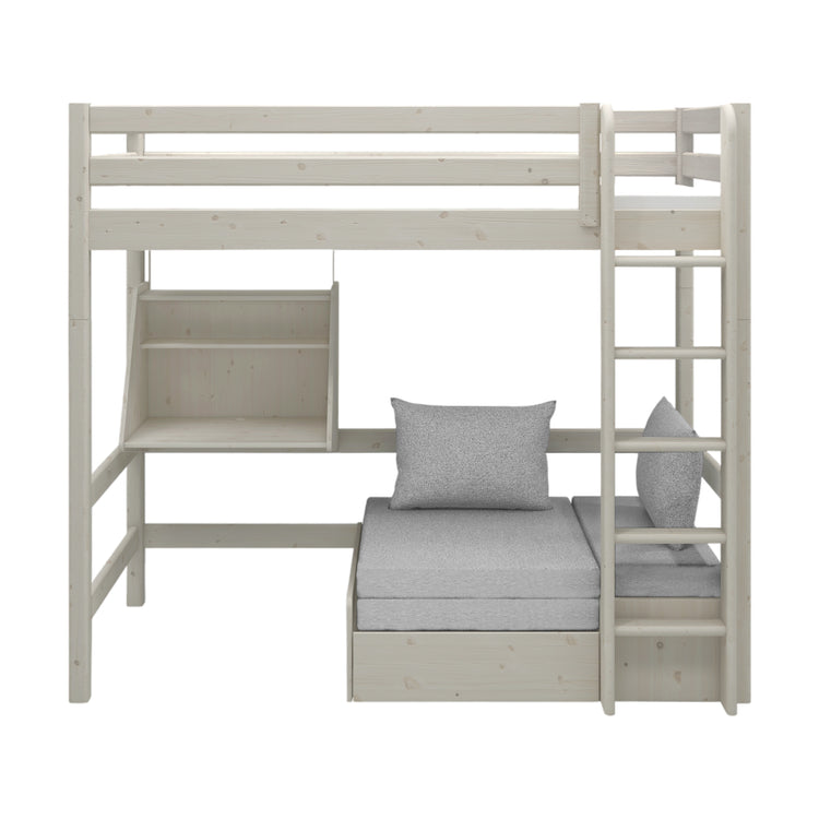 Highslp. Straight Ladder White 200x90 Casa+Desk         Line