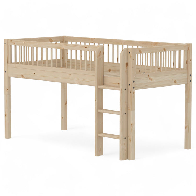 Midsleeper with w. Bars and Str. ladder Untr. 200x90