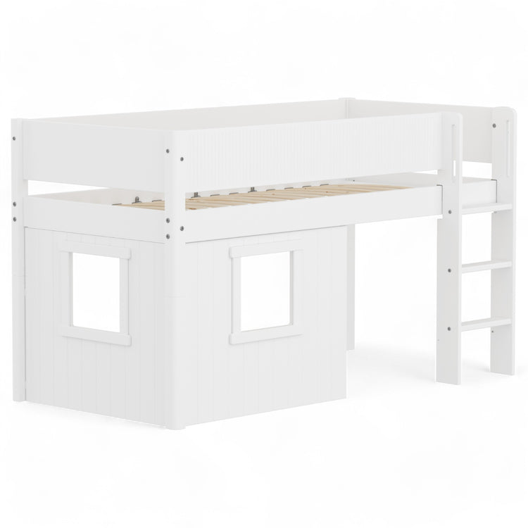 Mid sleeper WHITE grooves Str. ladder & Tree hut Wht window