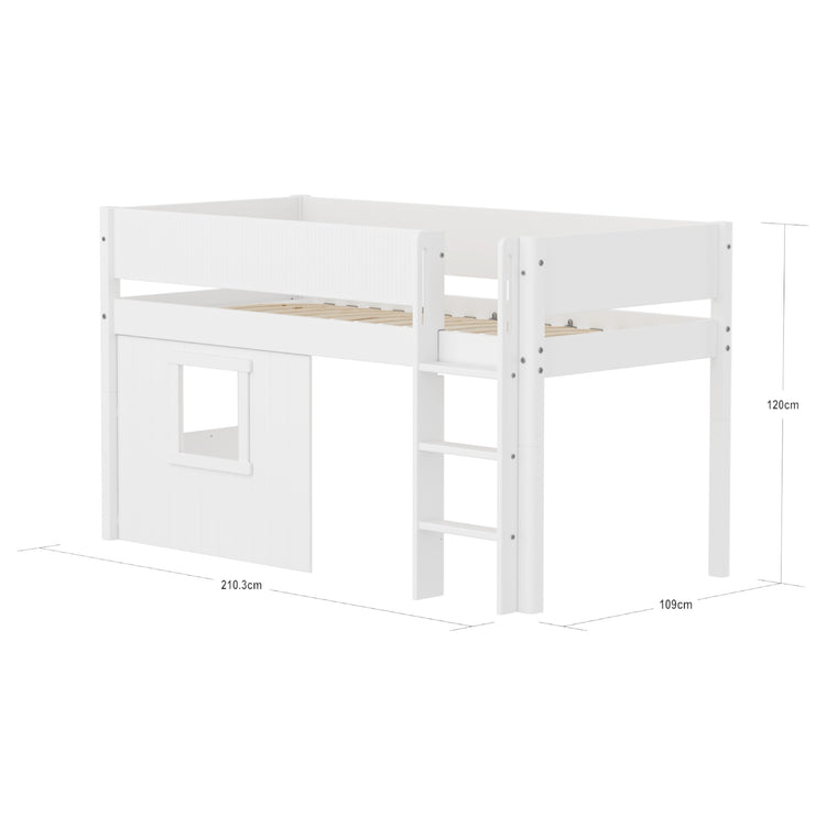 Mid sleeper WHITE grooves Str. ladder & Tree hut Wht window