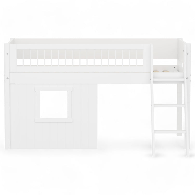 Mid sleeper WHITE crossbars Sl. ladder & Tree hut Wht window