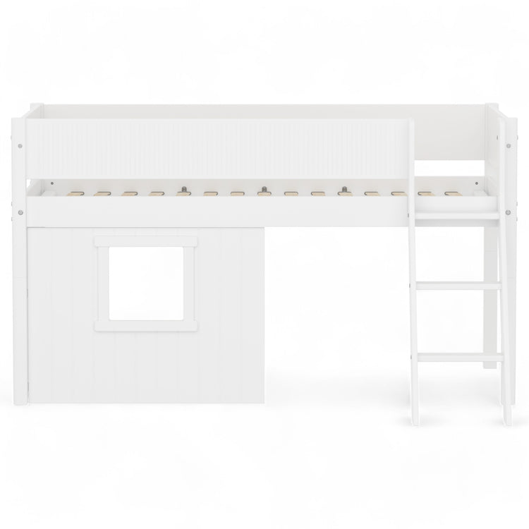 Mid sleeper WHITE Grooves Sl. ladder & Tree hut Wht window