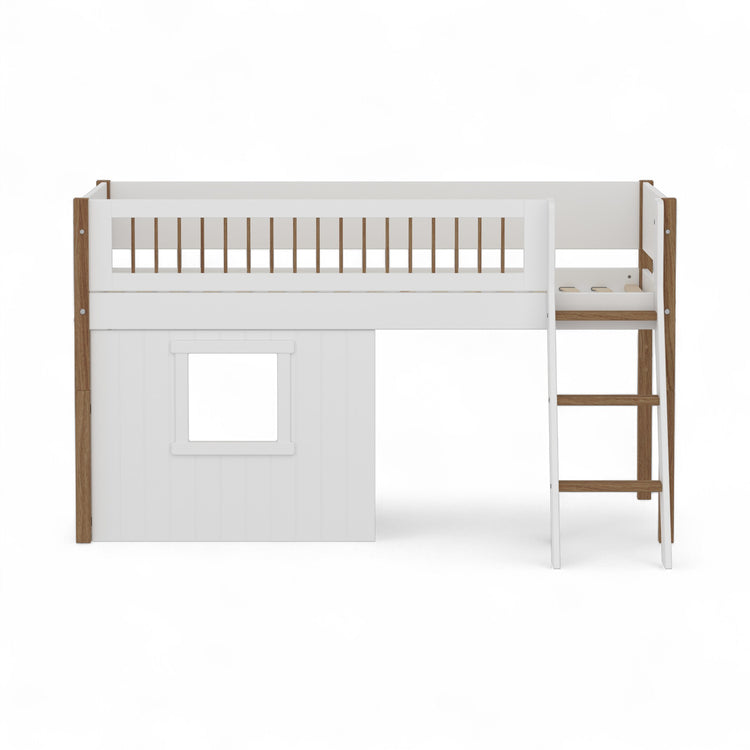 Mid sleeper NOR Crossbars Sl. ladder & Tree hut Wht window