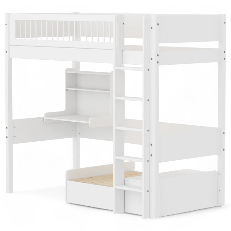 Highslp. Str. Ladder F.Wht Crossbars Casa+Desk Rail F.Wht.