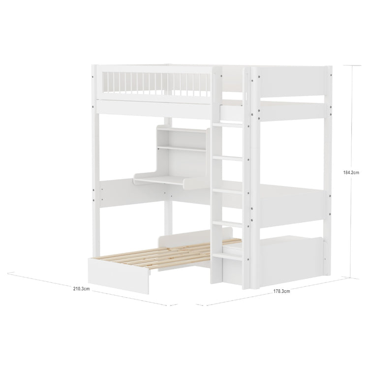 Highslp. Str. Ladder F.Wht Crossbars Casa+Desk Rail F.Wht.