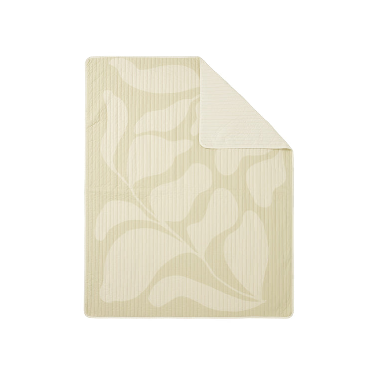 LANDSCAPE. Single bed quilt 142x235 Light Green Leaves