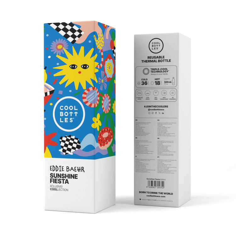 COOL BOTTLES. Ανοξείδωτο μπουκάλι-θερμός Eddie Baehr - Sunshine Fiesta 500ml